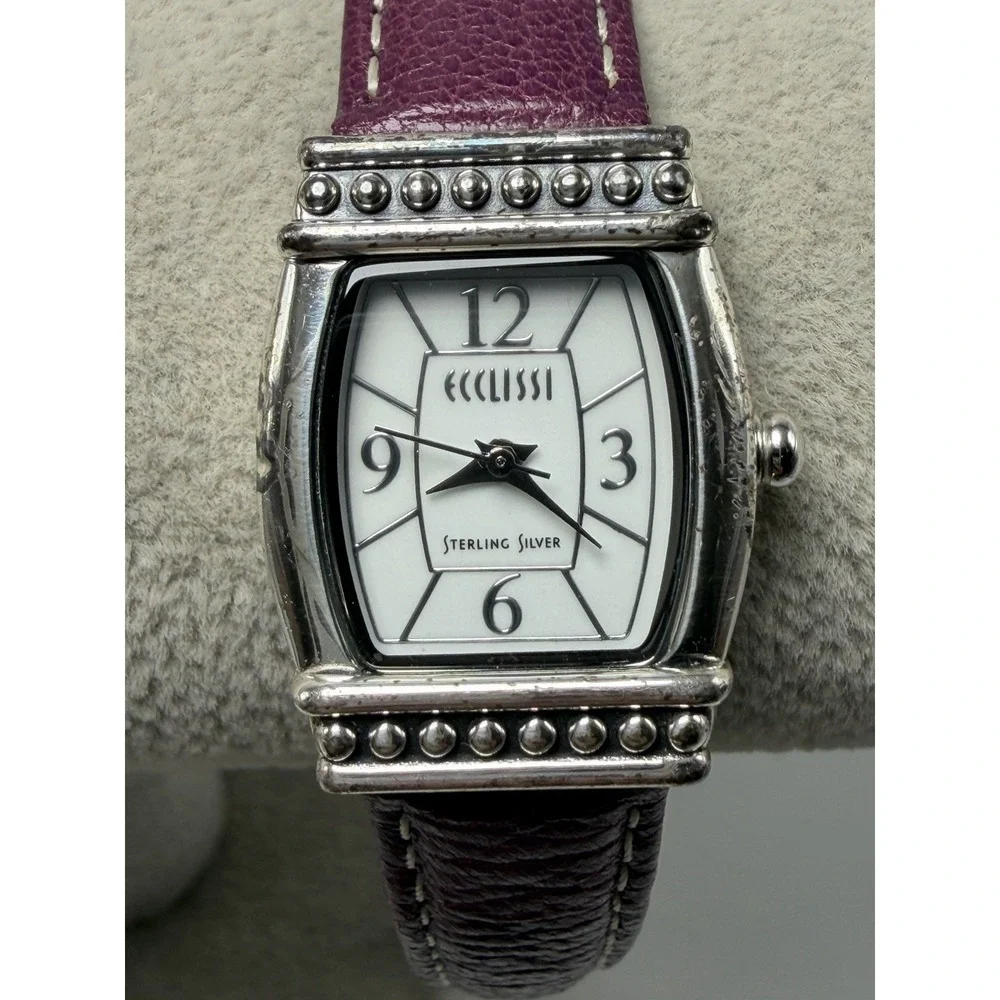 Ecclissi 23520 New Battery Sterling Silver 925 Ladies Watch 21MM 7.25